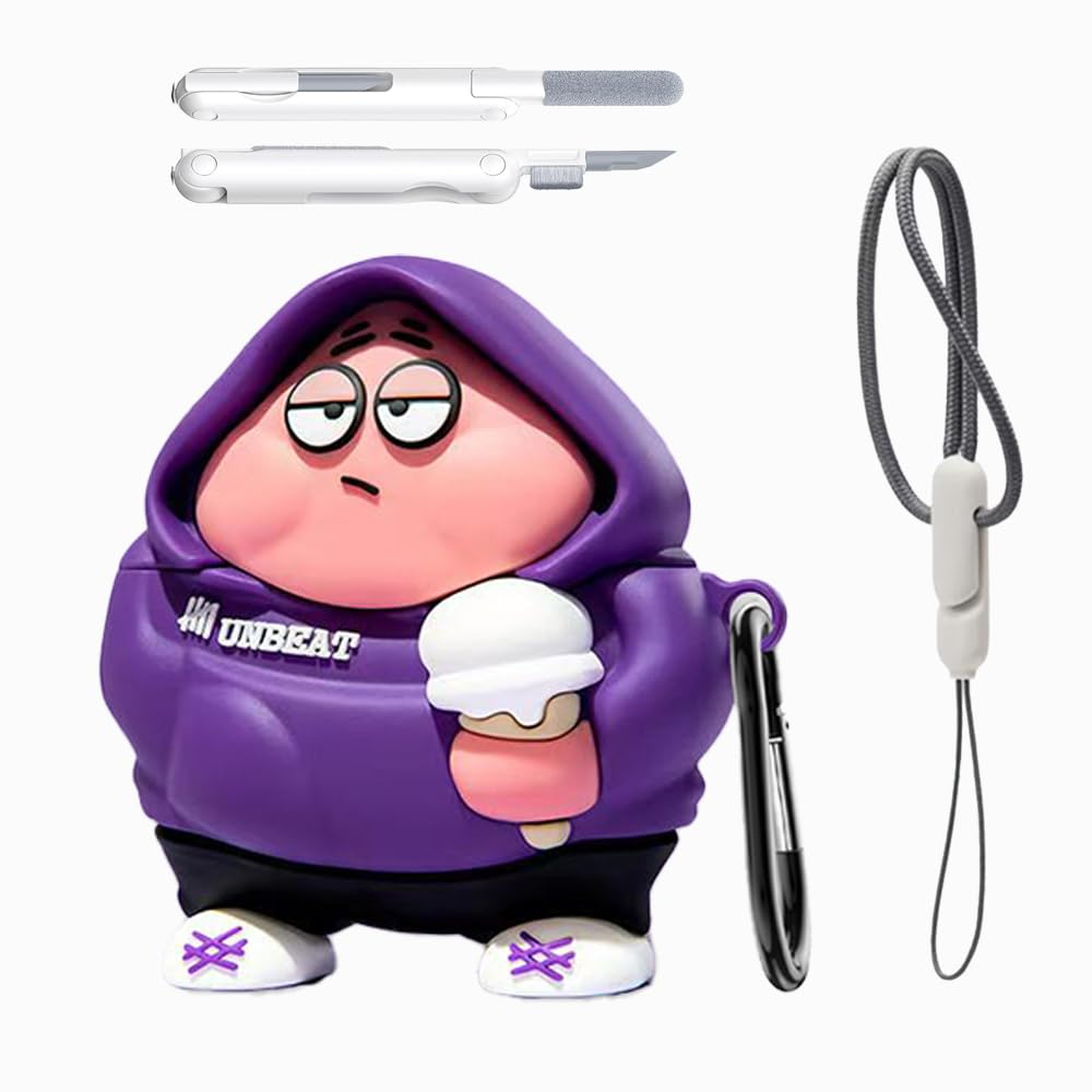

SUNZHXIN AirPods 4 Case and Cover with Lightweight and easy to it effectively protects against and Patrick Sweatshirt Silicone Charging Case for