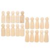 10 Pcs Wooden Peg Doll 75mm 3.0in Safe BurrFree Develop HandsOn Skills DIY Accessories for Decoratio