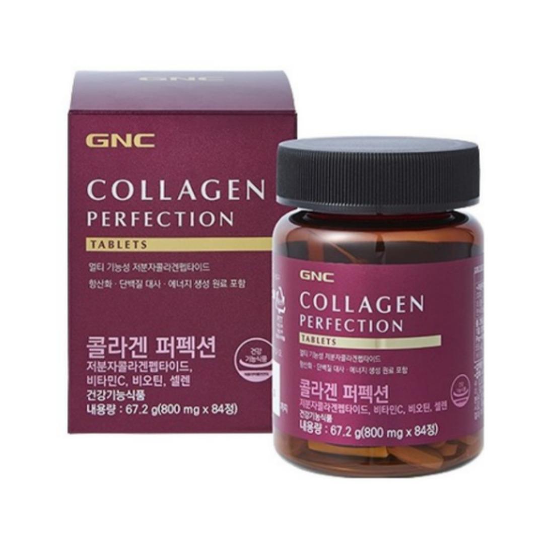 

[GNC] Collagen Perfection 84 Tablets / Collagen, Vitamin C, Biotin, selenium 1box (84ea)