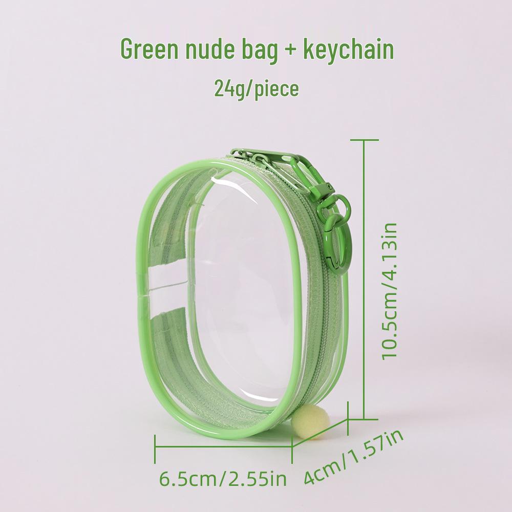 10cm Transparent Dustproof PVC Blind Box Display Bag - Mini Cute Ins Style Stroller Bag with Pendant Holder