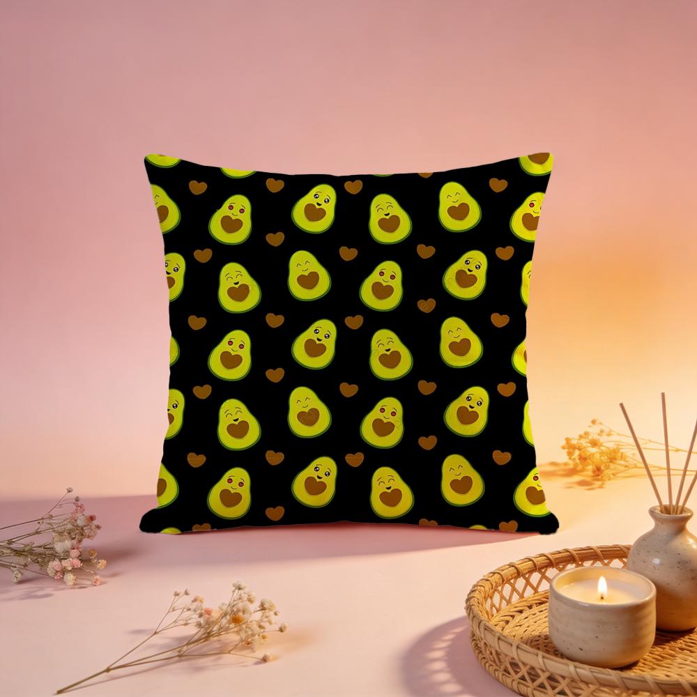 Fresh Minimal Avocado Print Cushion Cover Comfortable Durable Pillow Cover MultiScene for Home Office Car Sofa
