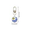 10PCS/Lot Trend Football Keychains Feature Bright Country Flags Rustproof Alloy And Glass Backpacks Decoration