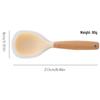 Kitchen Silicone Rice Spoon with Wooden Handle - Non-Stick, Heat-Resistant, Stand-Up Hanging Design