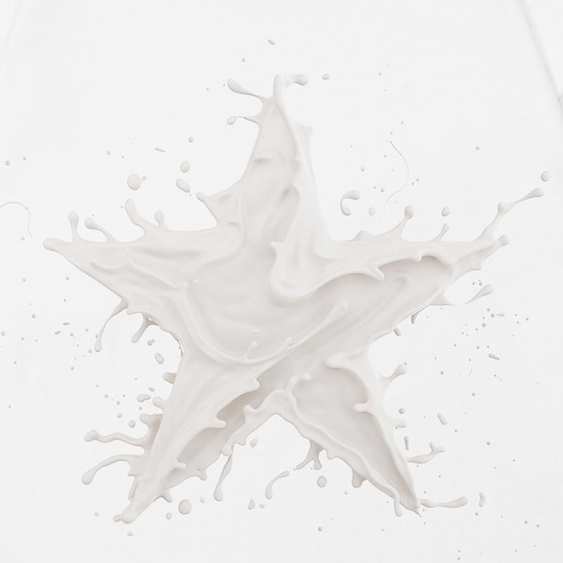 Star Shape Splash of Milk Unisex T-Shirt