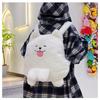 White Plush Dog Girl Backpack With Zipper Closure For Daily Use And Cute Style