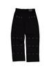 SETUP-EXE Pin Tuck Eyelet Pants / Black