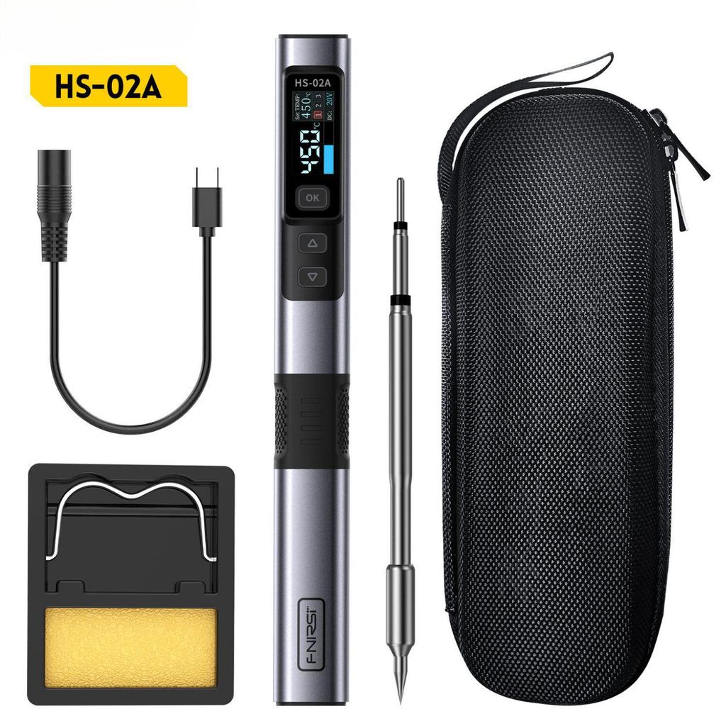 FNIRSI HS-02 100W Smart Electric Soldering Iron: Portable Constant Temperature Soldering Station for Household Repair and Welding