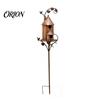 Heavy Duty Ground Stake Metal Bird House Garden Stakes, Feeder Decor, Weatherproof Patio Lawn Ornament Iron Art Decor for Outdoor Yard Flower