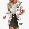 Set Moda Donna Primavera/Autunno Chic a Quadri Floreale Casual Gonna Corta Completo Due Pezzi