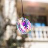 1 pièce avec corde en cristal coloré, boule prisme, pendentif attrape-soleil, décoration artisanale de jardin pour la maison, la Saint-Valentin, cadeau des mères