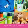 72Pcs Personalized Flower Name Labels Waterproof Stickers For Bottles Clothing Tags Lunch Boxes Notebooks