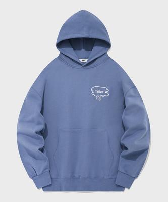 Brush Logo Hoodie Dusty Blue