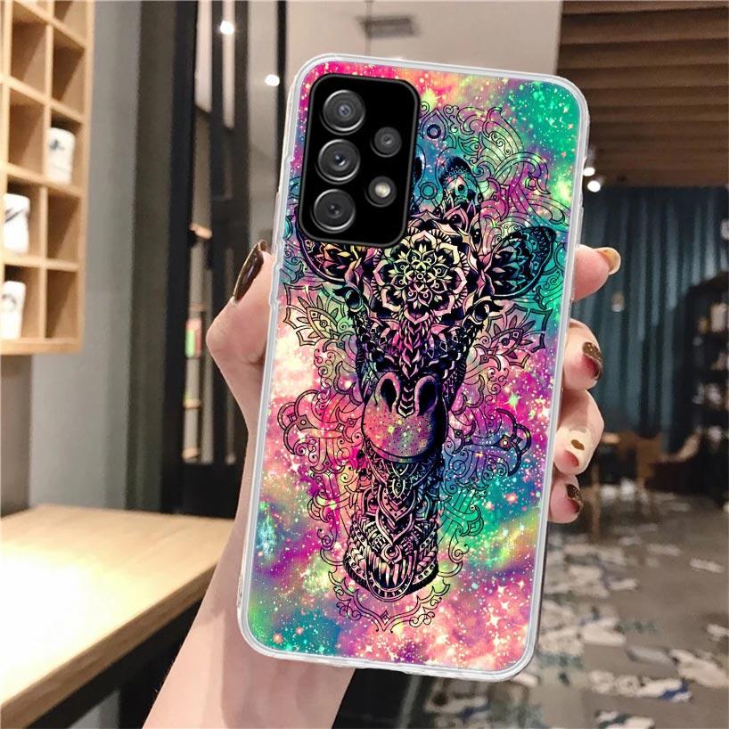 Cute Cartoon Giraffe Animal Soft Phone Case For Samsung Galaxy A51 A50 A71 A70 A10 A20E A30 A40 A41 A31 A21S A11 A6 A7 A8 A9 Plu
