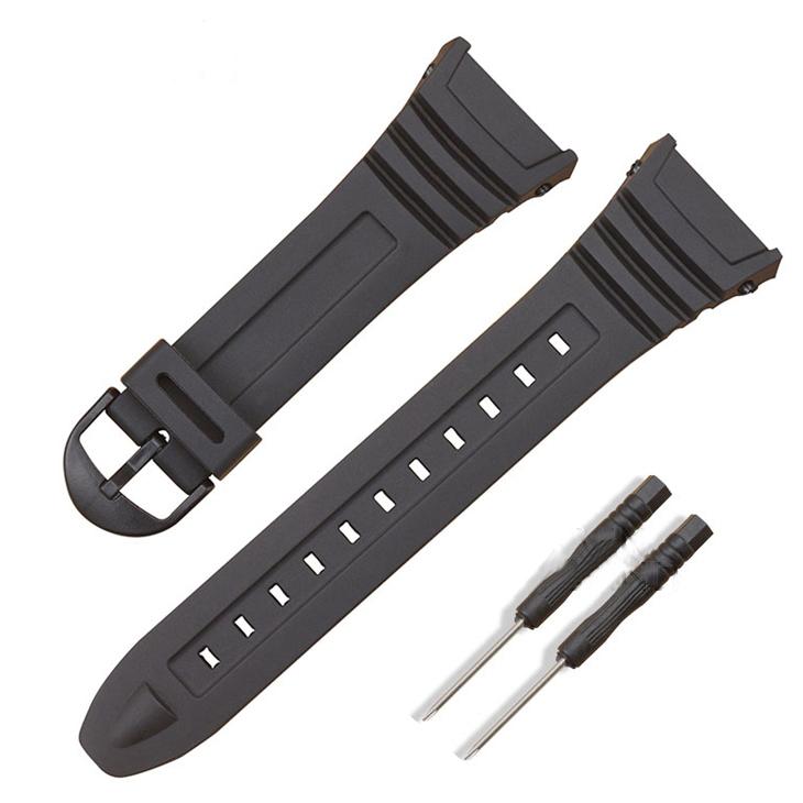 For Casio W-96H Watch Strap Accessories W-96H-1AV W-96H-9AVPU Silicone Bracelet Special Interface Men Sport Wristband