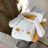 0 Plush Dog Ears Portable Tote Bag Embroidered Tote Bag Autumn and Winter Student Plush Bento Bag Cute Department