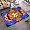 Colorful Sun and Moon Pattern Carpet with Psychedelic Boho Design Suitable for Use As an Anti-slip for Living Room Bedroom Sofas