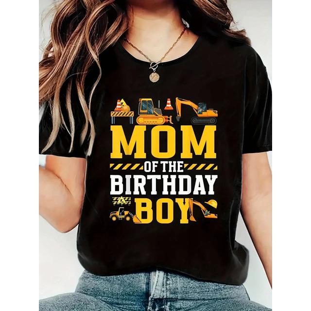 Camiseta Construction Mom Of The Birthday Boy XL