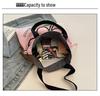 Floral Print Canvas Shoulder Handbag: Trendy Pleated Drawstring Design for Women