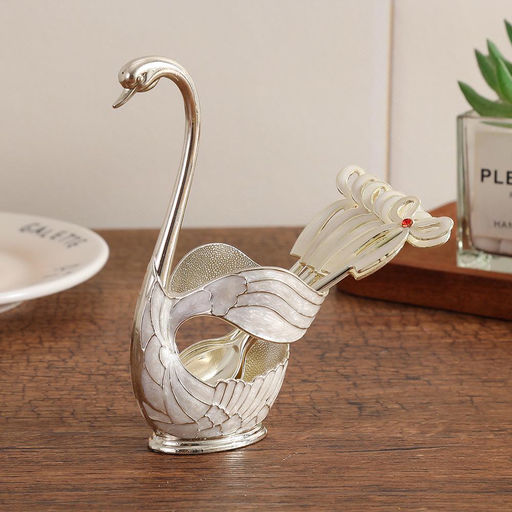 

Cygnus Alloy Fruit Fork & Coffee Spoon Holder for Table or Restaurant