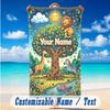 Adventure Journey Theme Beach Towel Personalized Custom Name & Text Soft Quick Dry Beach Towel for Swimming Travel