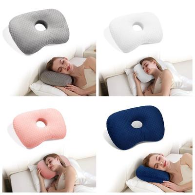 Breathable Curved Side Sleeping Pillow Pillow with Ear Hole  Side Sleepers Accessories