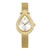 Elegant Diamond Crystal Quartz Watch for Women Fashion Golden Mesh Band Ladies Wristwatch Unique Design