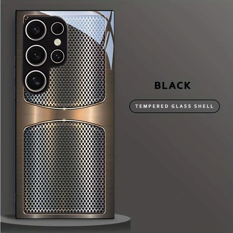 Brushed Metal Mesh fashion phone cases phone case mobile phones glass for Samsung Galaxy S26 S25 S24 S23 S22 FE Ultra Plus