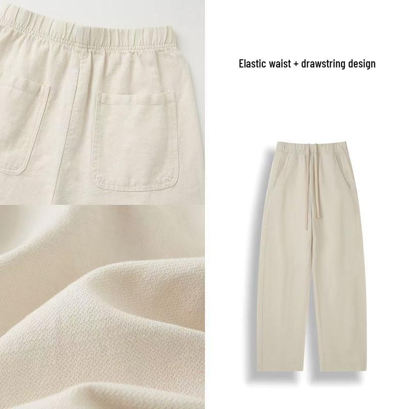 Women s High-Waisted Linen Wide-Leg Pants - 2026 Spring/Summer Collection XL (120-130 lb)