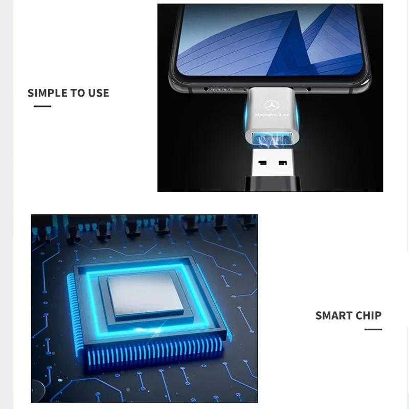 USB 3.0 Type-C Data Adapter Type C 10A OTG USB C Male To USB For Mercedes Benz A180 A200 A260 W203 W210 W211 W204 C E S CLS