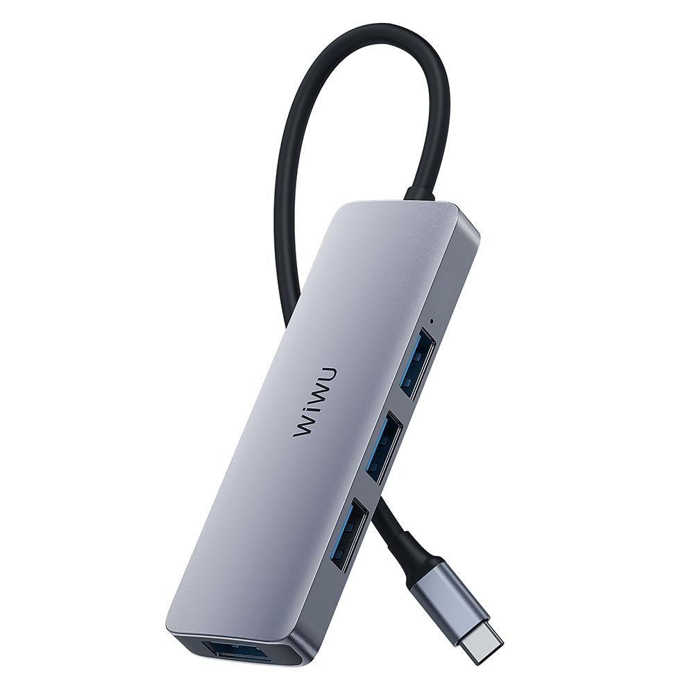 

WIWU Alpha 440 Pro Type-C Hub to 4 X USB 3.0 Ports,High Speed Data Transmission Adapter for MacBook As Shown A