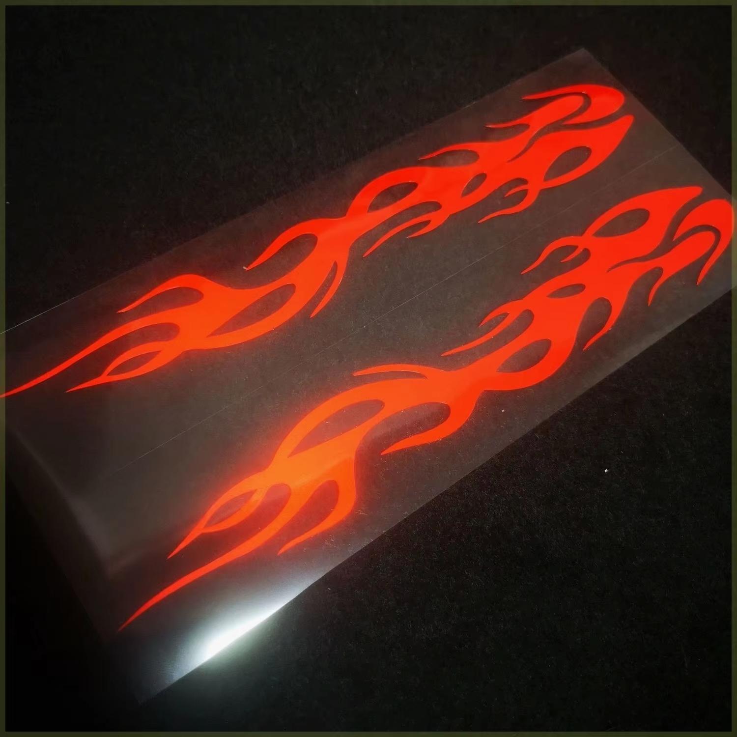 

Holographic Flame Stickers - DIY Rainbow Fire Stripes for Cars & Motorcycles | Personalized Cool Color-Shifting Decals, Unique S 24x8.5CM