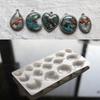 Heart Oval Moon Round Resin Pendant Silicone Molds with 15 Cavities For Handmade Resin Pendant Jewelry Crafting