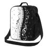 Vintage Musical Notes Music Pattern Lunch Bag with Adjustable Shoulder Strap Reusable Thermal Bento Tote for Work Picnic Beach