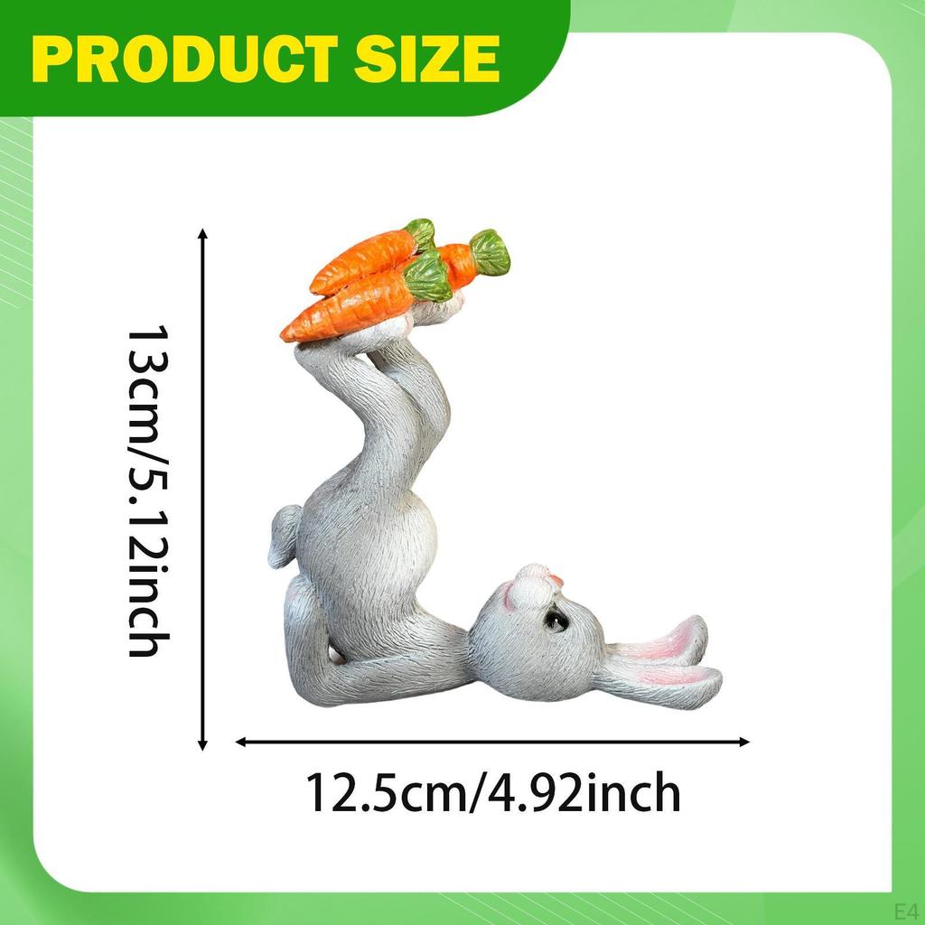 Figurine Made of Resin, Artistic Statuette, Charming Spring Decoration, Animal Sculpture, Table