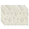 4/6/8Pcs Blue Floral Toile Placemats Premium Linen Table Mat Ideal for Household Dining Space Daily Practical Ornament