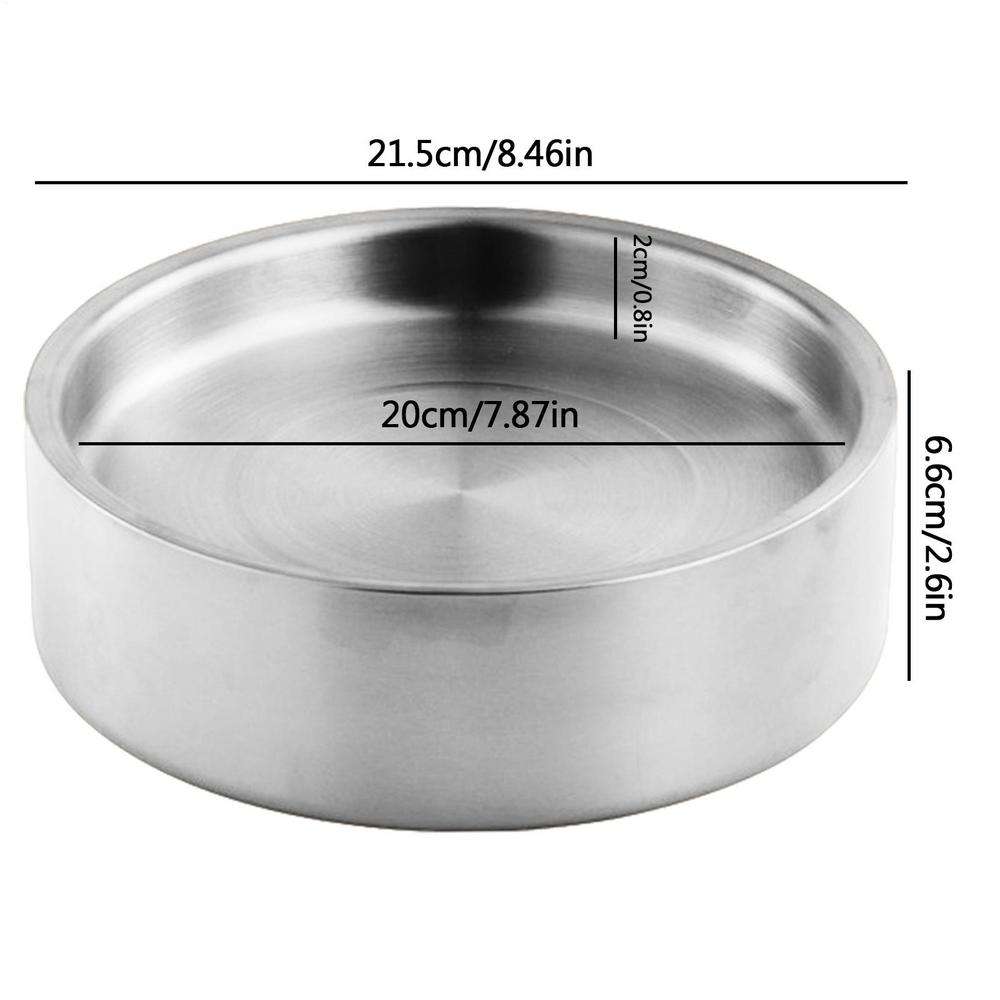 

Chilled Serving Bowl Durable Stainless Steel Keep Cold Serving Dishes Outdoor Serving Dishes Ice Bowls for Cold Food Beverages серебряный
