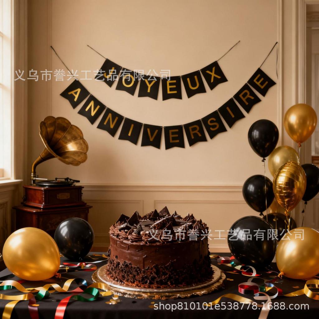 Spot Jubiläumsthema Flagge Französische Jubiläumsfeier Dekoration Flaggenbanner Szenendekoration