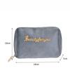 Velvet Makeup Bag for Women Portable Travel Small Cosmetic Bags Solid Color Zipper Toiletry Bag Make Up Pouch Storage Bags