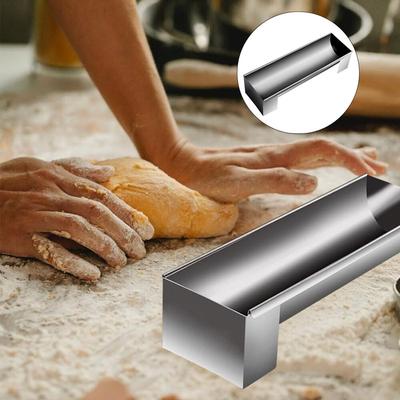 Formă de copt din oțel inoxidabil antiaderent pentru pâine, formă pentru baghete franțuzești, rulouri de tort, patiserie și pâine, unealtă rectangulară de copt