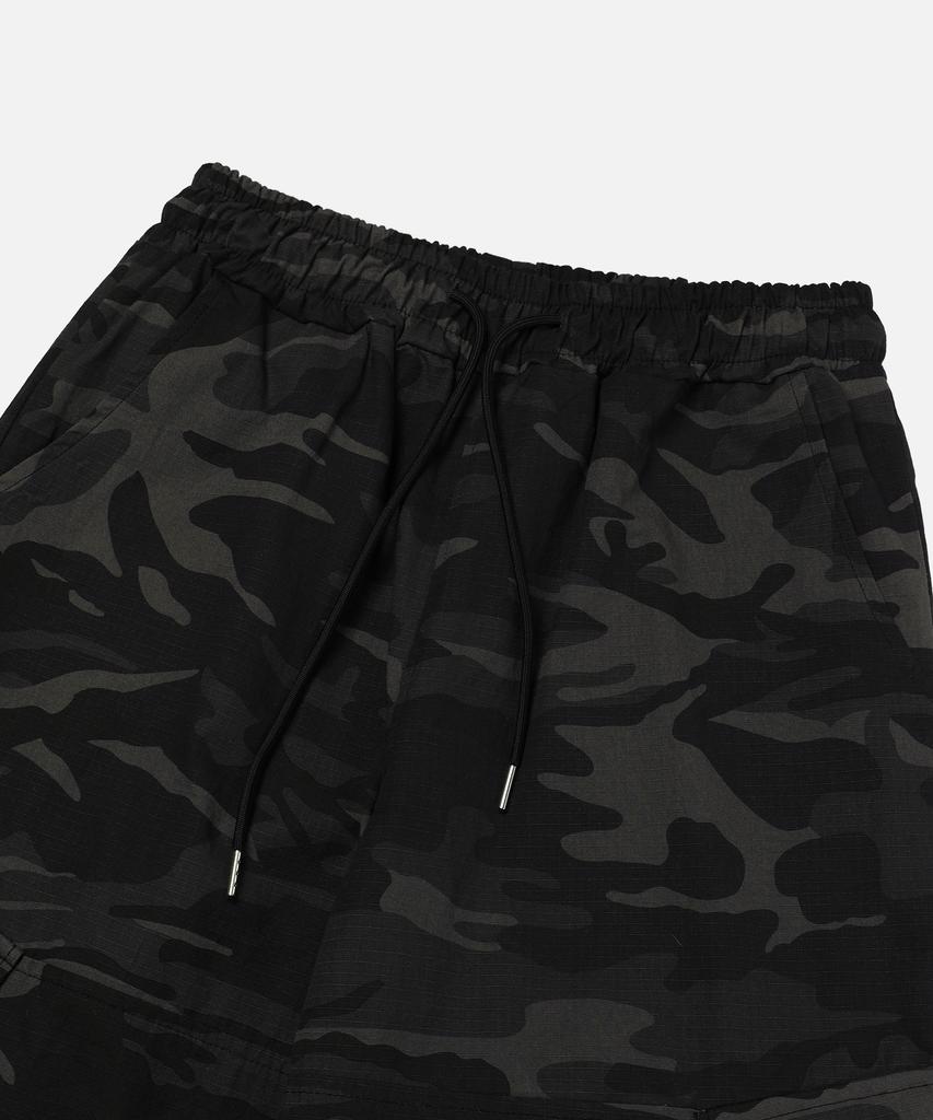FREEMARIO Multi Cargo Camo Pants [Black]