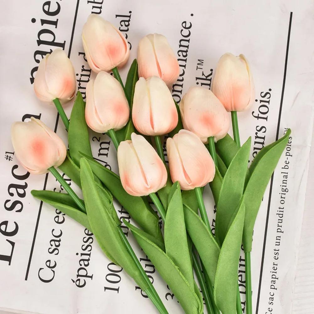 3/5/10/15/20pcs Tulips Artificial Flowers Real Touch Flower Bouquet Tulips Fake Flower for Wedding Home Decoration