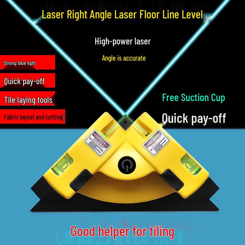 High Precision 90° Infrared Laser Level Ruler with Ground Wire Tester