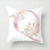 Flower Letter Pillow Soft and Breathable Sofa Car Lumbar Support Office Waist Protection Pillowcase