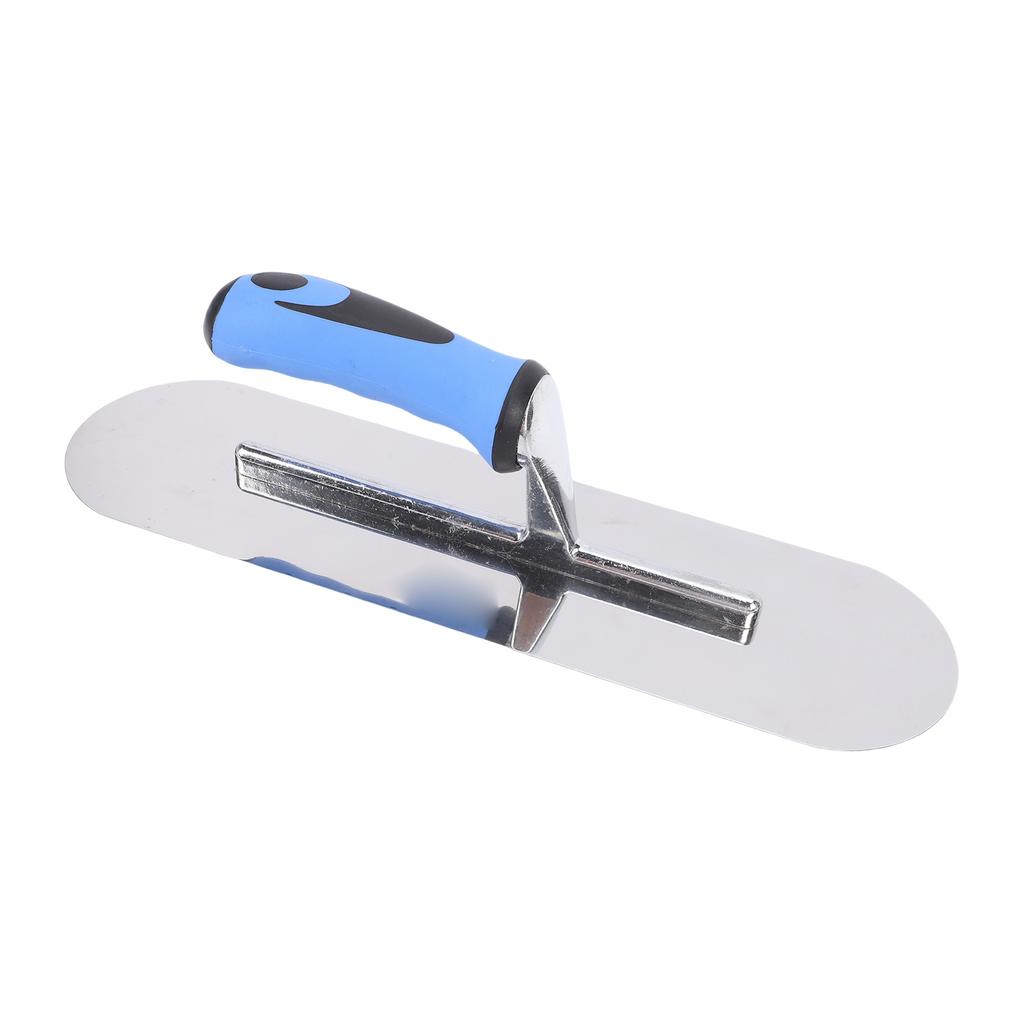 Stainless Steel Pool Trowel Concrete Masonry Hand Tool for Finishing Drywall Plastering Construction with Soft Grip