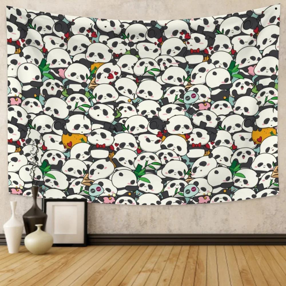 Китайский панда милый декоративный гобелен домашний декор стены офис гостиная гобелен — фото 25