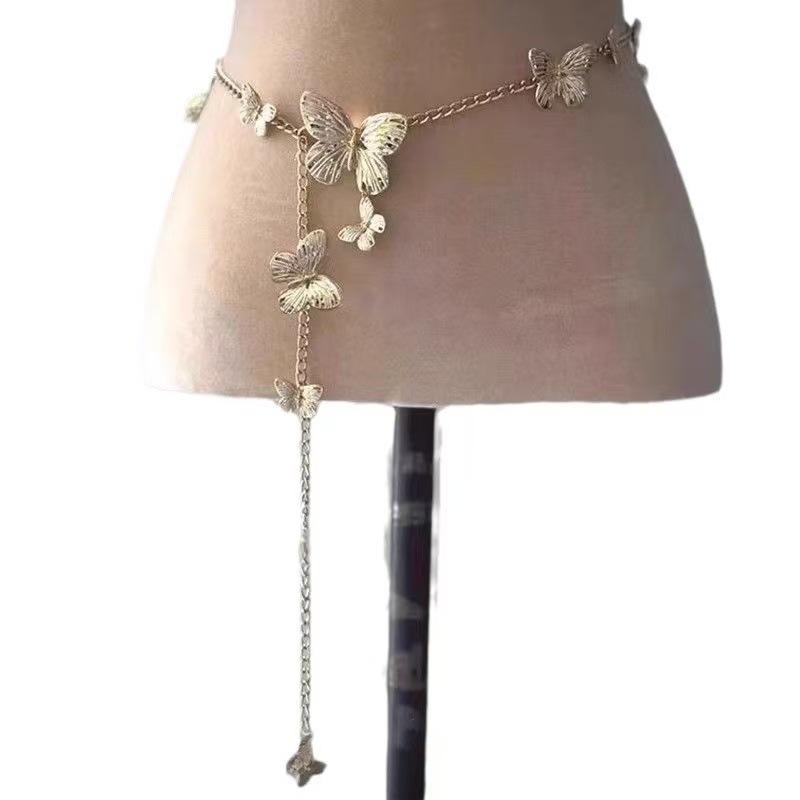 Super Fairy Pure Desire Butterfly Tassel Leg Chain Waist Chain, Mori Cold Sweet Cool Spice Girl High-value Versatile Body Jewelry