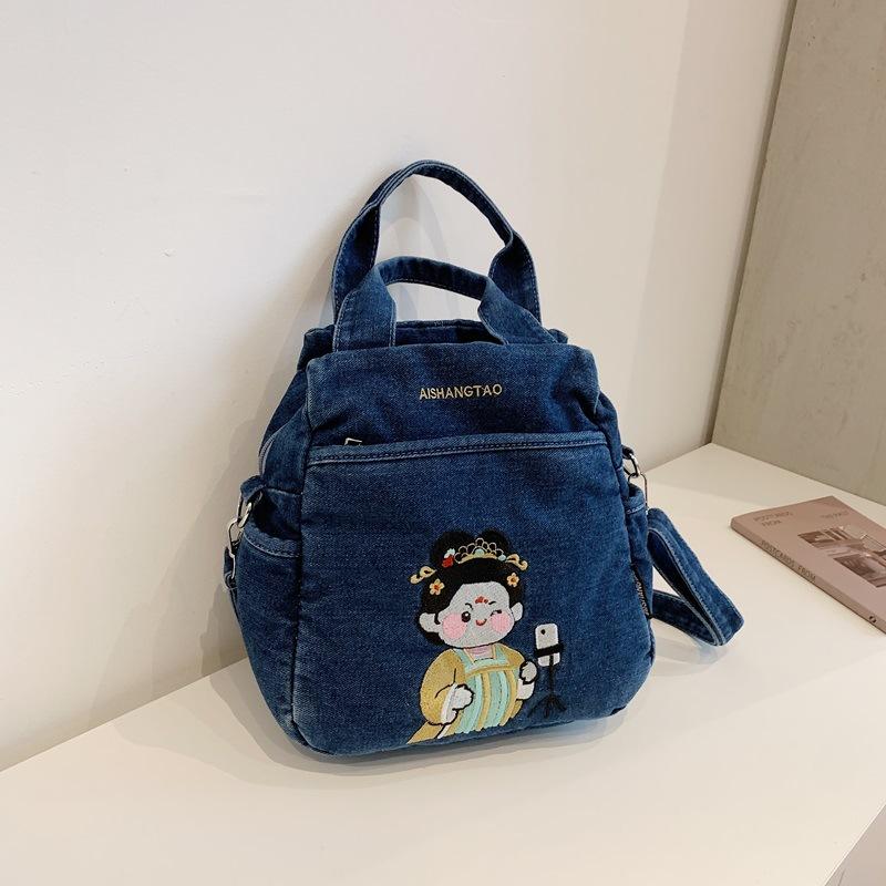 Handbag Casual and Cute Student Backpack Large Capacity for Commuting Multi-functional Double Shoulder Bag