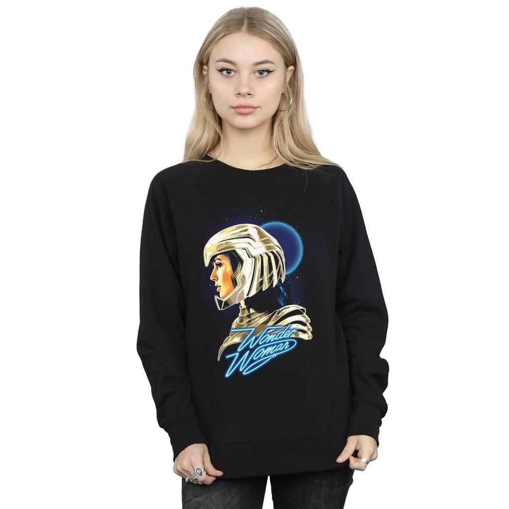 DC Comics Womens/Ladies Wonder Woman 84 Retro Gold Helmet Sweatshirt