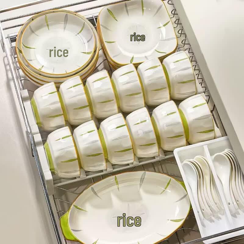 Peirson 39-Piece Underglaze Ceramic Dinnerware Set