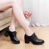 Spring and Autumn Fashion New Sexy Round Toe Banquet Women Thick Heels Color Straps Daily Elegant Comfortable Pumps